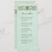 ヴィンテージのロビン卵の青い王冠の渦巻の華麗さ メニュー (正面/裏面)