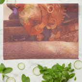 ヴィンテージのロビン・フッドと彼の陽気な仲間たち by NC ワイエス キッチンタオル (折り畳み)