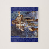 ヴィンテージのロマンチックなカップルアンソニーおよびCleopatraのキス ジグソーパズル (縦)