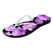 ヴィンテージのロマンチックな紫色の花のビーチサンダル ビーチサンダル (アングル)