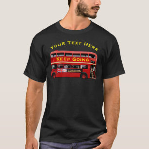 ヴィンテージのロンドンの二重デッカーバス Tシャツ