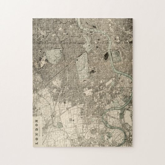 ヴィンテージのロンドンの地図のパズル ジグソーパズル (縦)