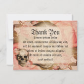 ヴィンテージのローザのスカルのコラージュ サンキューカード (正面)