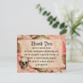 ヴィンテージのローザのスカルのコラージュ サンキューカード (スタンド正面)