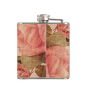 ヴィンテージのローザのスカルのコラージュ フラスク (裏面)