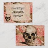 ヴィンテージのローザのスカルのコラージュ 名刺 (正面/裏面)