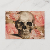 ヴィンテージのローザのスカルのコラージュ 名刺 (裏面)