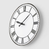 ヴィンテージのローマ数字 ラージ壁時計 (傾斜)