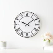 ヴィンテージのローマ数字 ラージ壁時計 (ホーム)