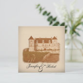 ヴィンテージのワイナリーの結婚式招待状 招待状 (スタンド正面)