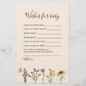ヴィンテージのワイルドフラワーの赤ちゃんシャワーの願いベビー (正面)