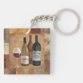 ヴィンテージのワイン・ボトルおよびワイングラス キーホルダー (裏面)