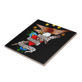 ヴィンテージのワシの入れ墨 タイル (側面)