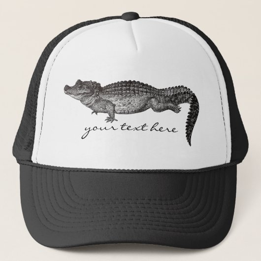 ヴィンテージのワニの帽子 キャップ (正面)