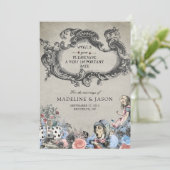 ヴィンテージのワンダーランドのダスティブルーアリス結婚。 セーブザデート (スタンド正面)