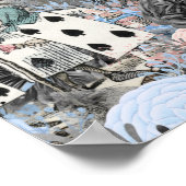 ヴィンテージのワンダーランドのダスティブルーアリス結婚。 ポスター (角)