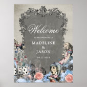 ヴィンテージのワンダーランドのダスティブルーアリス結婚。 ポスター (正面)