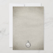 ヴィンテージのワンダーランドのダスティブルーアリス結婚。 招待状 (裏面)