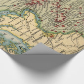 ヴィンテージのヴァージニアの内戦の戦場Map (1912年) ラッピングペーパー (コーナー)