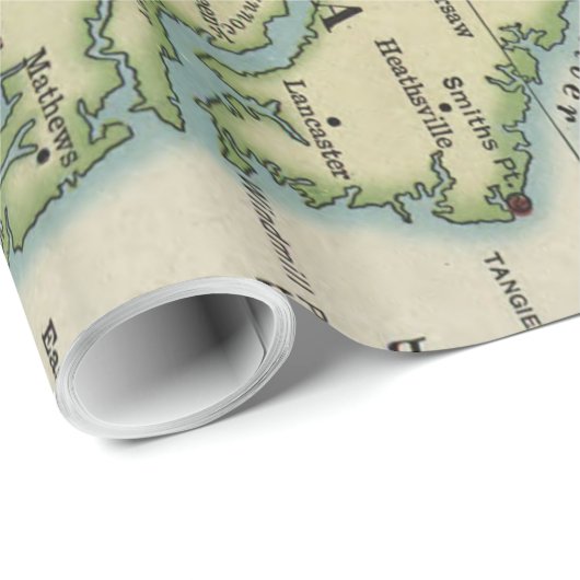 ヴィンテージのヴァージニアの内戦の戦場Map (1912年) ラッピングペーパー (ロールコーナー)