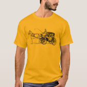 ヴィンテージの一人乗り二輪馬車 Tシャツ (正面)