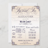 ヴィンテージの一口は招待状を見、 招待状 (正面)