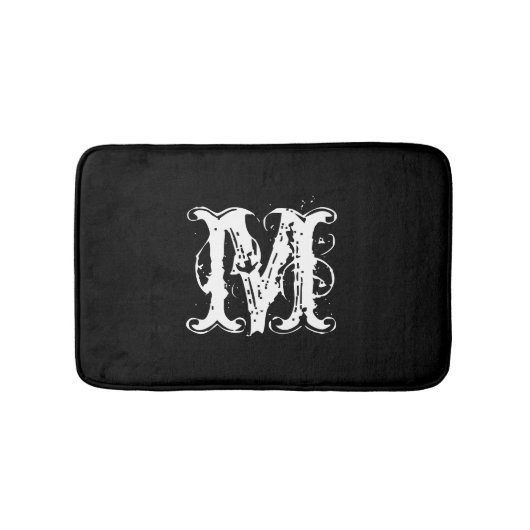 ヴィンテージの一流の大文字のモノグラムのバス・マット バスマット (正面)