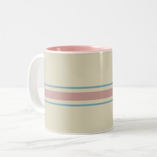 ヴィンテージの一見のおばあさんのマグ ツートーンマグカップ (正面左)