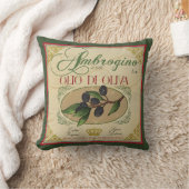 ヴィンテージの一見のイタリアンなレトロのオリーブ油の枕装飾 クッション (ブランケット)