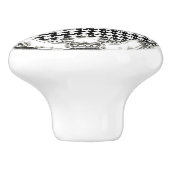 ヴィンテージの一見のスコットランド人テリア セラミックノブ (側面)