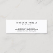 ヴィンテージの一見のデザインの最小主義の明白で粋なレトロ スキニー名刺 (正面)