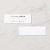 ヴィンテージの一見のデザインの最小主義の明白で粋なレトロ スキニー名刺 (正面/裏面)