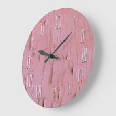 ヴィンテージの一見のピンクの動揺してな時計 ラージ壁時計 (傾斜)