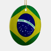 ヴィンテージの一見のブラジル人の旗 セラミックオーナメント (右)