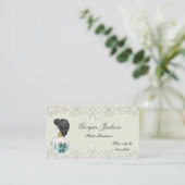 ヴィンテージの一見のヘアーサロンの名刺 名刺 (スタンド正面)