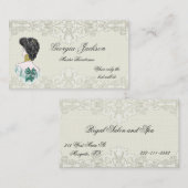 ヴィンテージの一見のヘアーサロンの名刺 名刺 (正面/裏面)