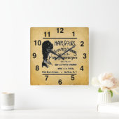 ヴィンテージの一見のヘアーサロンの柱時計 スクエア壁時計 (ホーム)