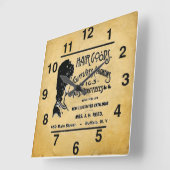 ヴィンテージの一見のヘアーサロンの柱時計 スクエア壁時計 (傾斜)