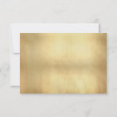 ヴィンテージの一見の孔雀の羽RSVPのカスタム 出欠カード (裏面)