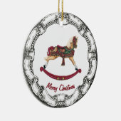 ヴィンテージの一見の揺り木馬 セラミックオーナメント (右)