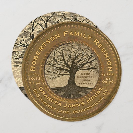 ヴィンテージの一見の系譜の懇親会 招待状 (正面/裏面)