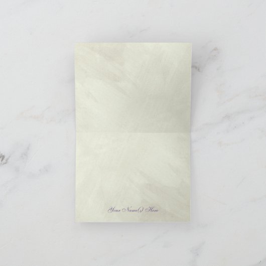 ヴィンテージの一見の薄紫のアジサイ、一致のノート カード (内部)