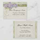 ヴィンテージの一見の薄紫のアジサイ-名刺 名刺 (正面/裏面)