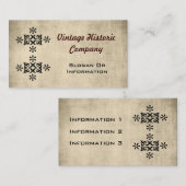 ヴィンテージの一見デザイナー名刺 名刺 (正面/裏面)