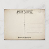 ヴィンテージの七面鳥が柵の中を月明かりの中 ポストカード (裏面)