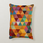 ヴィンテージの三角形パターン背景 アクセントクッション (裏面(縦))