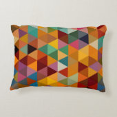 ヴィンテージの三角形パターン背景 アクセントクッション (裏面)