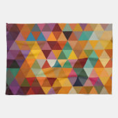 ヴィンテージの三角形パターン背景 キッチンタオル (横)