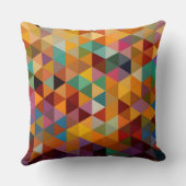 ヴィンテージの三角形パターン背景 クッション (裏面)