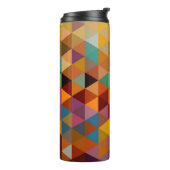 ヴィンテージの三角形パターン背景 タンブラー (回転左)